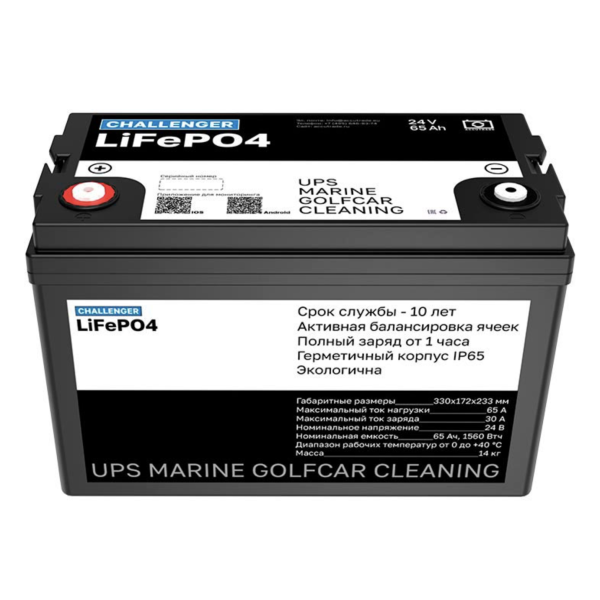 Литиевая батарея Challenger Battery LFP 24-65